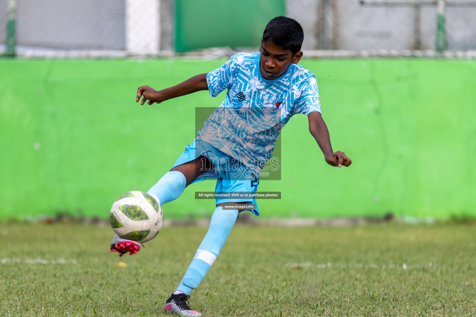 Day 1 of MILO Academy Championship 2023 (U12) was held in Henveiru Football Grounds, Male', Maldives, on Friday, 18th August 2023. Photos: Mohamed Mahfooz Moosa / images.mv