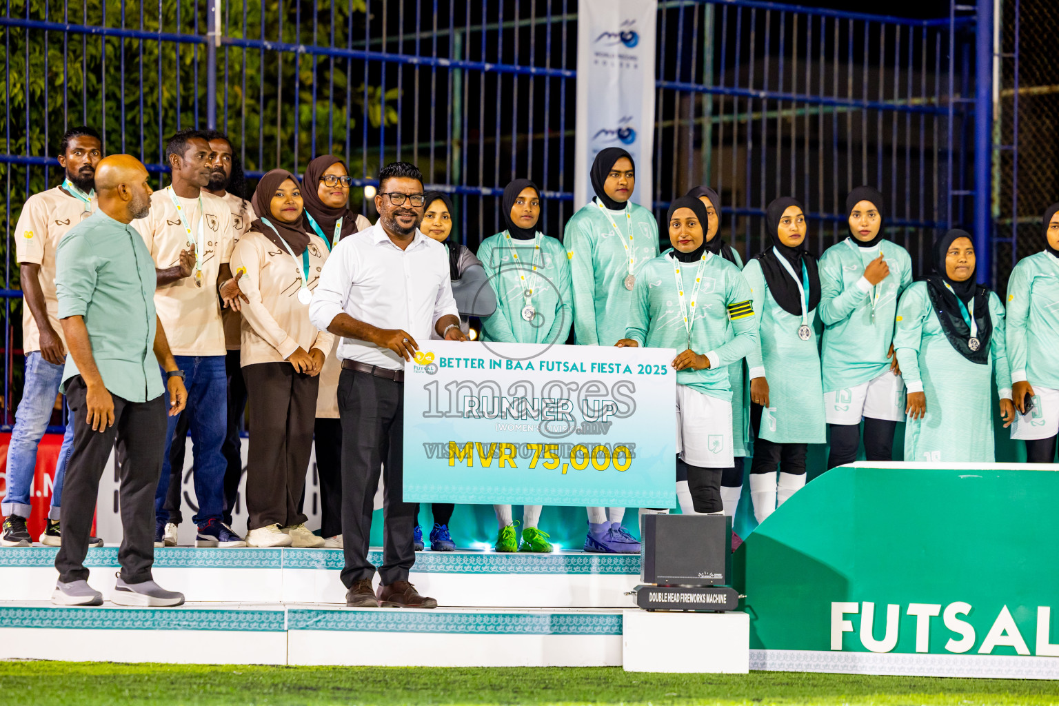Closing Ceremony of Better in Baa Futsal Fiesta 2025 held in B. Eydhafushi, Maldives on Monday, 17th November 2025. Photos: Nausham Waheed / images.mv