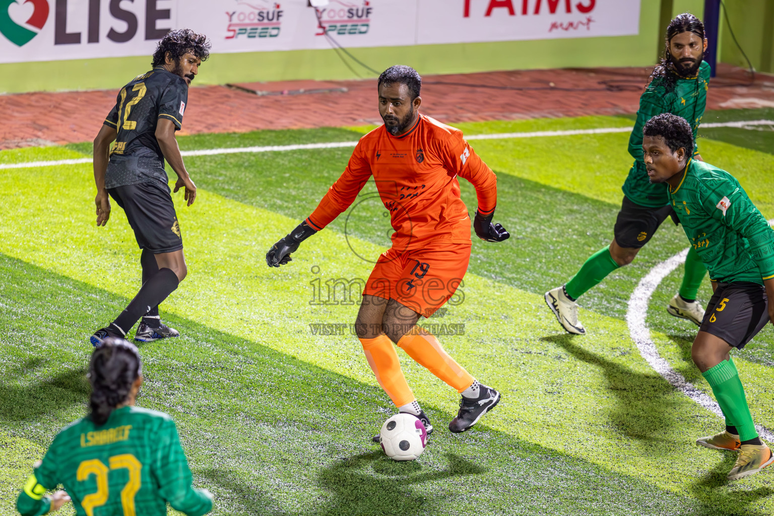 Muring FC vs Afro SC in Semi Final of Eydhafushi Futsal Cup 2024 was held on Monday , 15th April 2024, in B Eydhafushi, Maldives Photos: Ismail Thoriq / images.mv