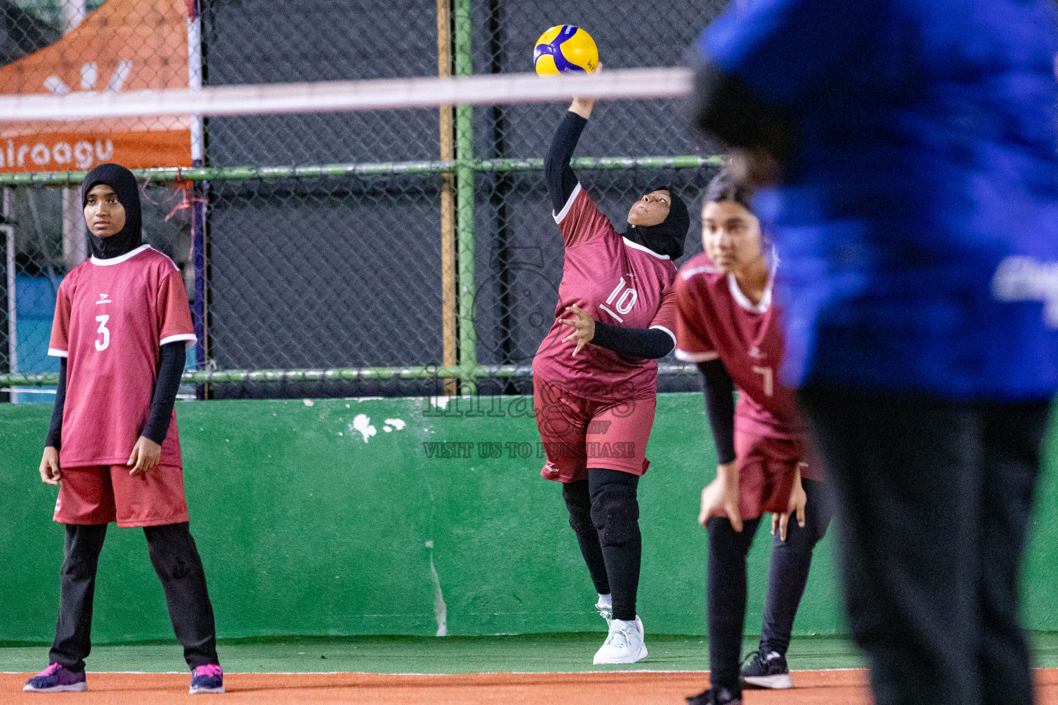 Island Ocean Club vs Club Rising Star Academy in Milo National Junior Volleyball Championship 2025 Day 3 was held on Monday, 24th November 2025 at Ekuveni Turf Court Male', Maldives. Photos: Areef Adam / images.mv