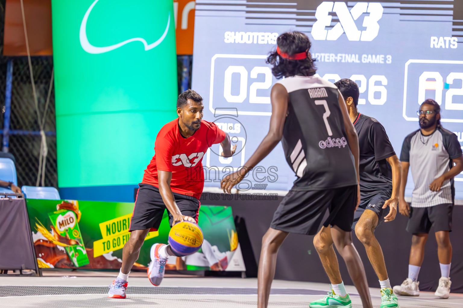 Day 6 of MILO Ramadan 3x3 Challenge 2024 was held in Ekuveni Outdoor Basketball Court at Male', Maldives on Sunday, 18th March 2024.
Photos: Ismail Thoriq / images.mv