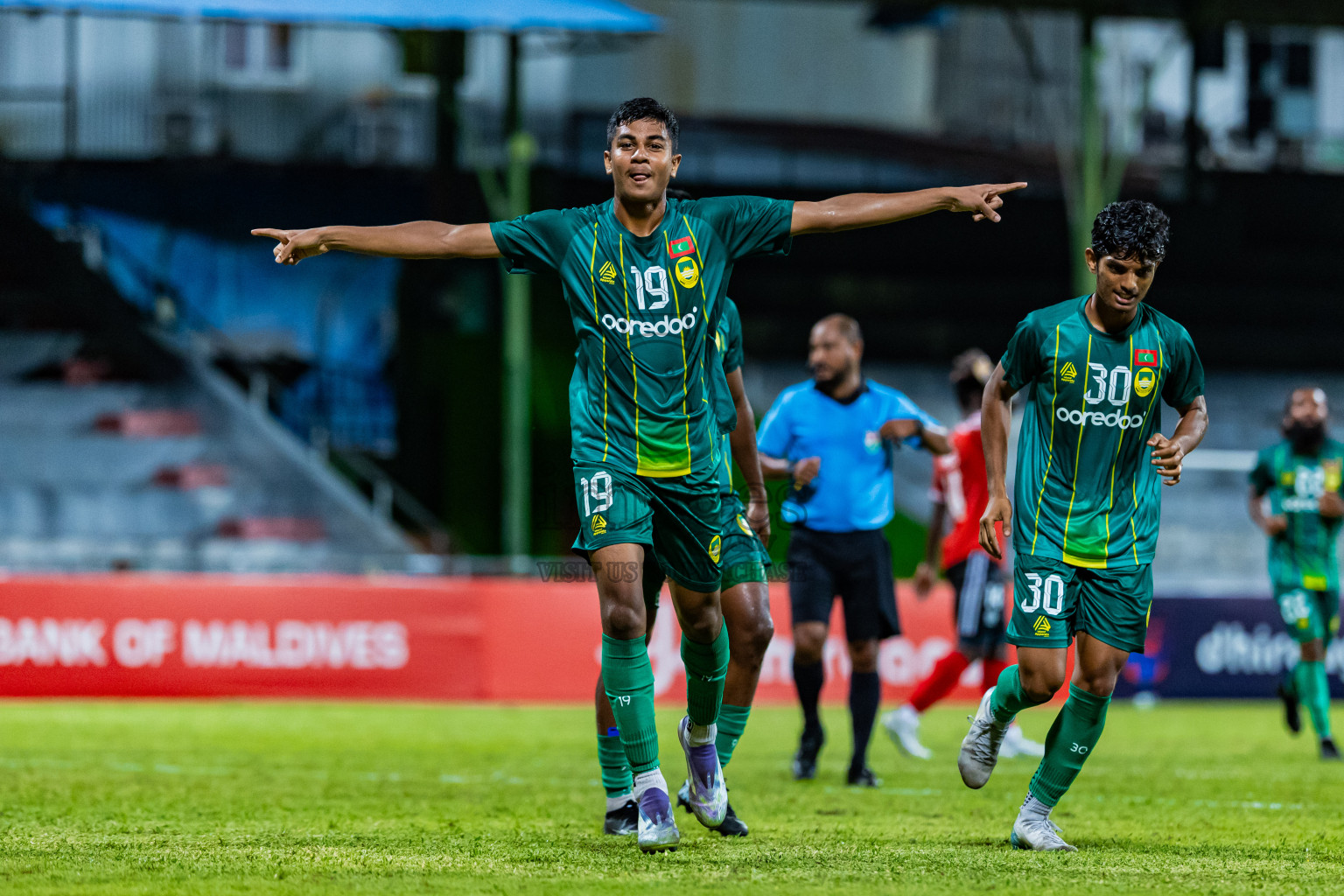 Maziya Sports & Recreation vs TC Sports Club in Dhivehi Premier League 2025/26 held in National Football Stadium, Male', Maldives on Wednesday, 24th September 2025. Photos: Areef Adam / Images.mv