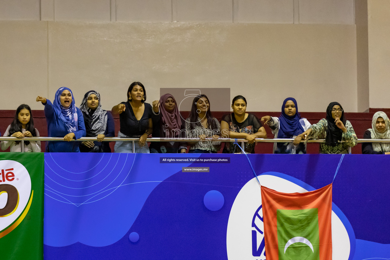 Lorenzo Sports Club vs Vyansa in the Milo National Netball Tournament 2022 on 18 July 2022, held in Social Center, Male', Maldives. Photographer: Shuu, Hassan Simah / Images.mv