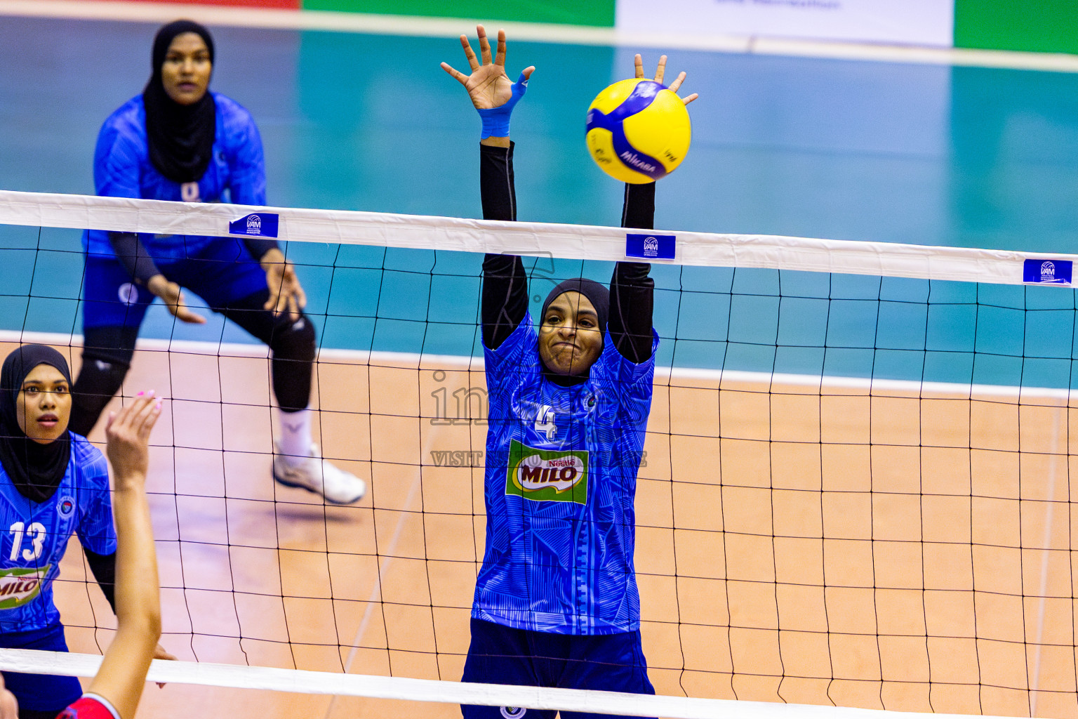 Police Club vs Huraa Community Club in Day 6 of Women's Division of VAM Cup 2025 held in Male', Maldives on Monday, 14th April 2025 at Social Center Indoor Hall Photos By: Nausham Waheed / images.mv