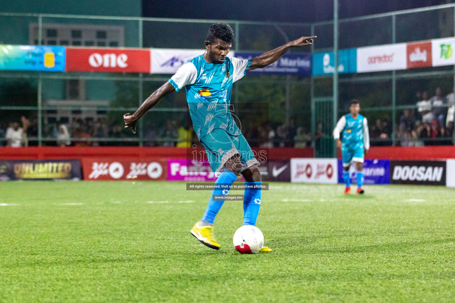 HA. Dhidhdhoo vs HA. Muraidhoo in Day 6 of Golden Futsal Challenge 2023 on 10 February 2023 in Hulhumale, Male, Maldives