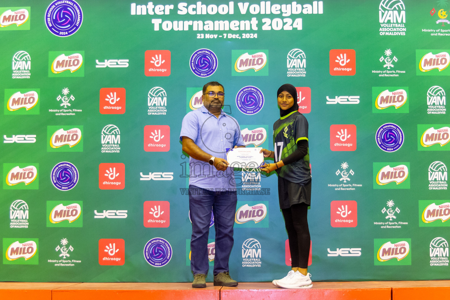 Finals of Interschool Volleyball Tournament 2024 was held in Social Center at Male', Maldives on Friday, 6th December 2024. Photos: Nausham Waheed / images.mv