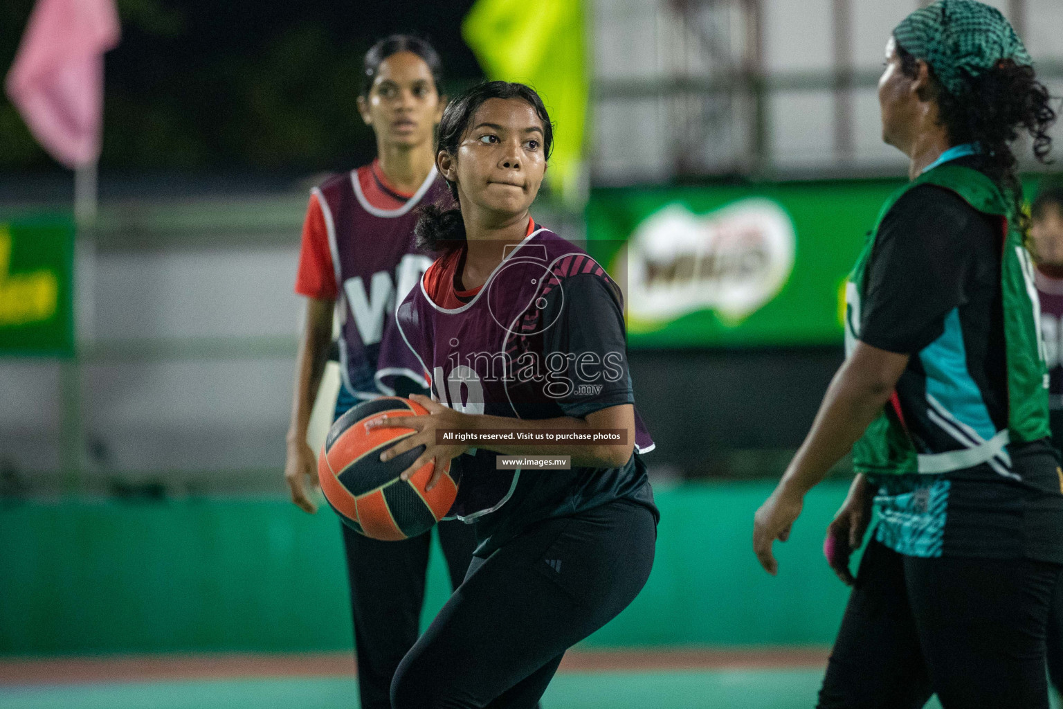 Day 2 of 20th Milo National Netball Tournament 2023, held in Synthetic Netball Court, Male', Maldives on 30th May 2023 Photos: Nausham Waheed/ Images.mv