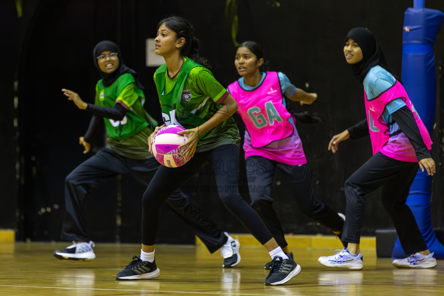 Young netter A vd Fionti sports academy in Day 3 of 3rd Netball Junior Championship, held at Social Center on Wednesday 22nd January 2025 . Photos: Shuu Abdul Sattar / images.mv