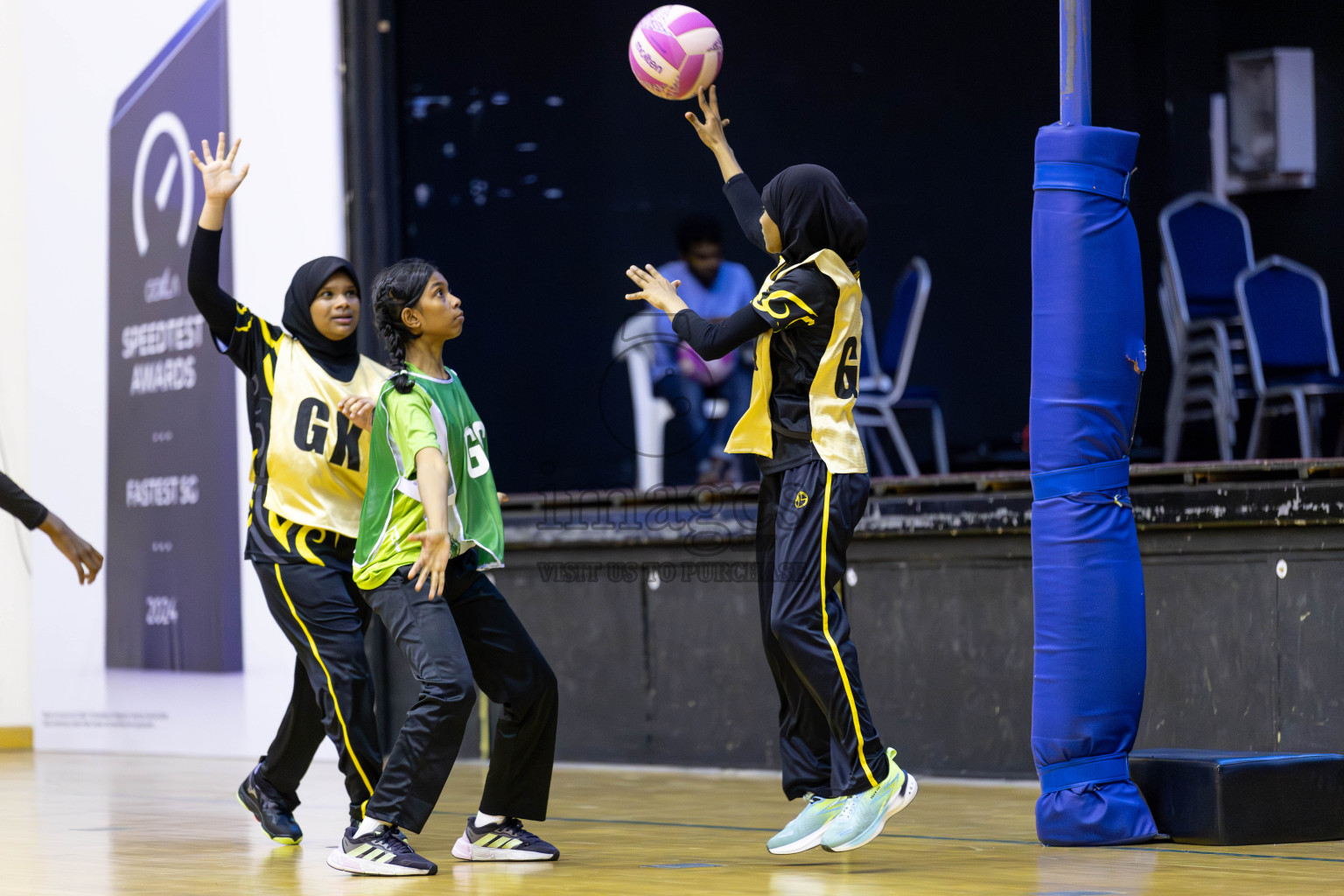 Day 1 of Inter-School Netball Tournament 2025 was held in Social Center Indoor Hall on Saturday, 18th October 2025. Photos: Areef Adam / images.mv