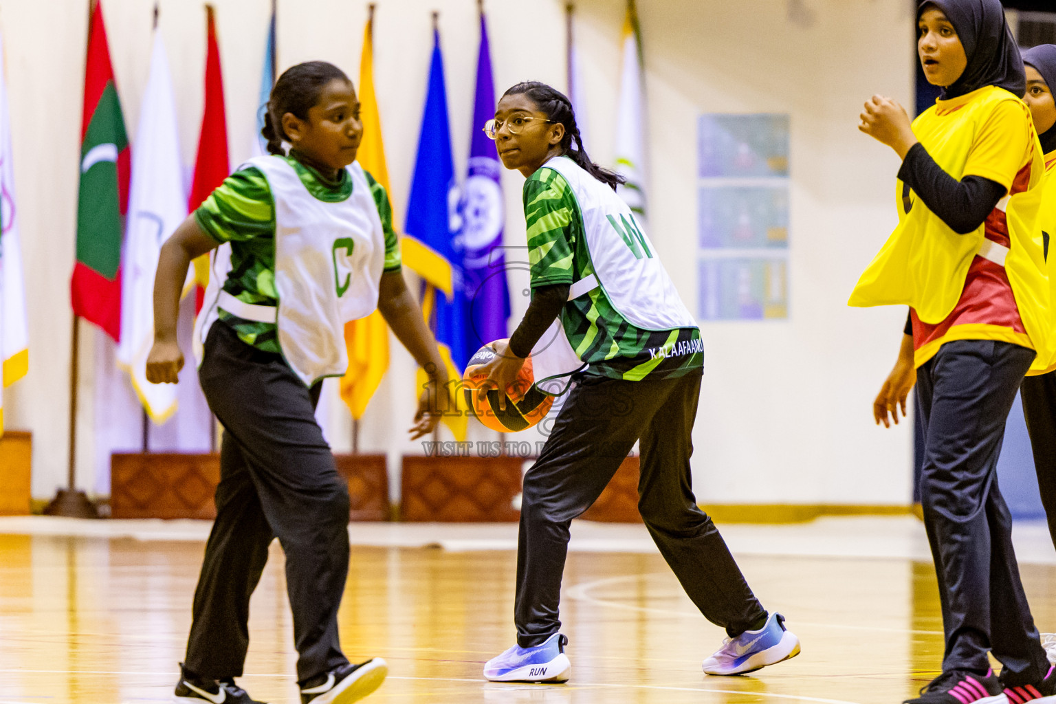 Day 8 of 25th Inter-School Netball Tournament was held in Social Center at Male', Maldives on Sunday, 18th August 2024. Photos: Nausham Waheed / images.mv