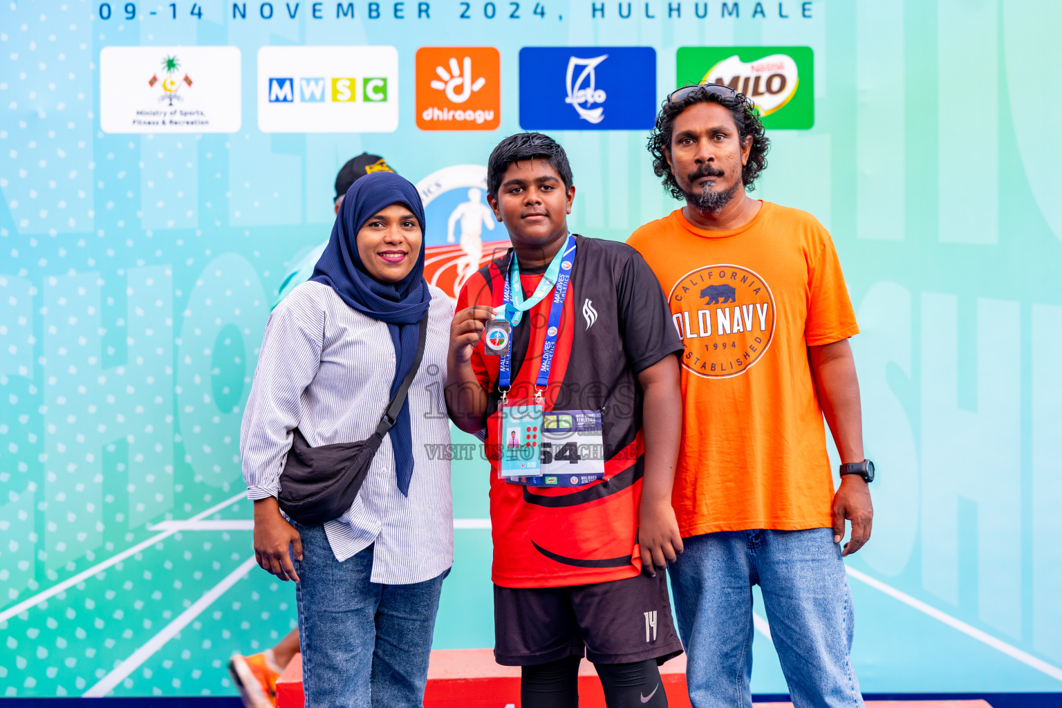 Day 6 of MWSC Interschool Athletics Championships 2024 held in Hulhumale Running Track, Hulhumale, Maldives on Thursday, 14th November 2024. Photos by: Nausham Waheed / Images.mv