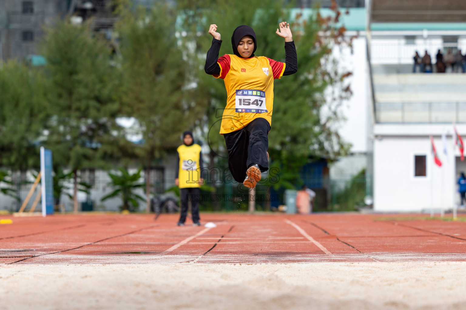 Day 1 of MWSC Interschool Athletics Championships 2024 held in Hulhumale Running Track, Hulhumale, Maldives on Saturday, 9th November 2024. 
Photos by: Ismail Thoriq, Hassan Simah / Images.mv