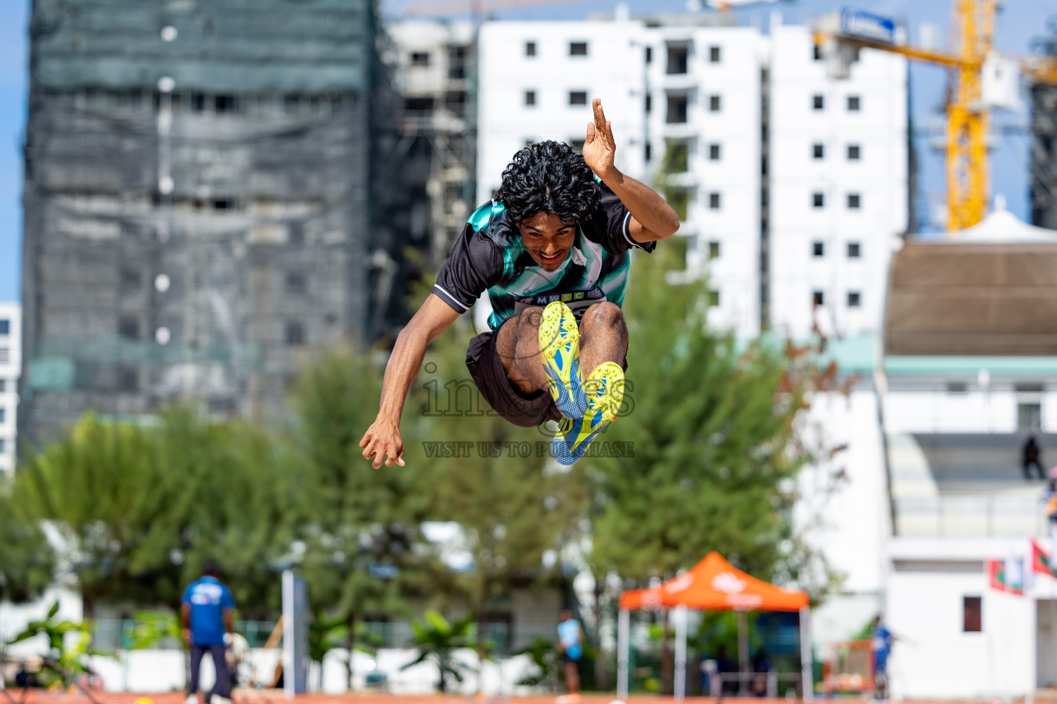 Day 2 of MWSC Interschool Athletics Championships 2024 held in Hulhumale Running Track, Hulhumale, Maldives on Sunday, 10th November 2024. 
Photos by:  Hassan Simah / Images.mv