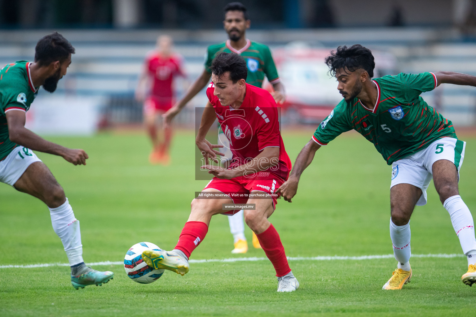 Lebanon vs Bangladesh in SAFF Championship 2023 held in Sree Kanteerava Stadium, Bengaluru, India, on Wednesday, 22nd June 2023. Photos: Nausham Waheed / images.mv