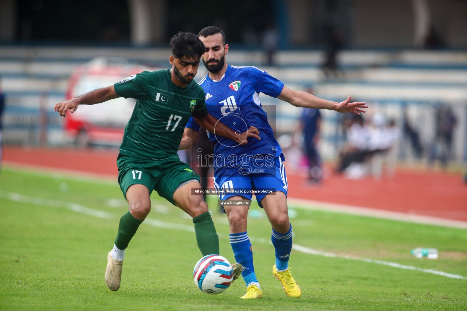 Pakistan vs Kuwait in SAFF Championship 2023 held in Sree Kanteerava Stadium, Bengaluru, India, on Saturday, 24th June 2023. Photos: Nausham Waheed, Hassan Simah / images.mv