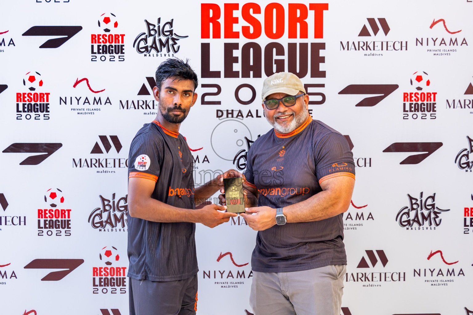 Velavaru vs Niyama in Day 4 of Resort League 2025 (Dhaalu Zone) was held on Sunday, 18th May 2025 in Niyama Private island, Dhaalu Atoll, Maldives. Photos: Nausham Waheed / images.mv