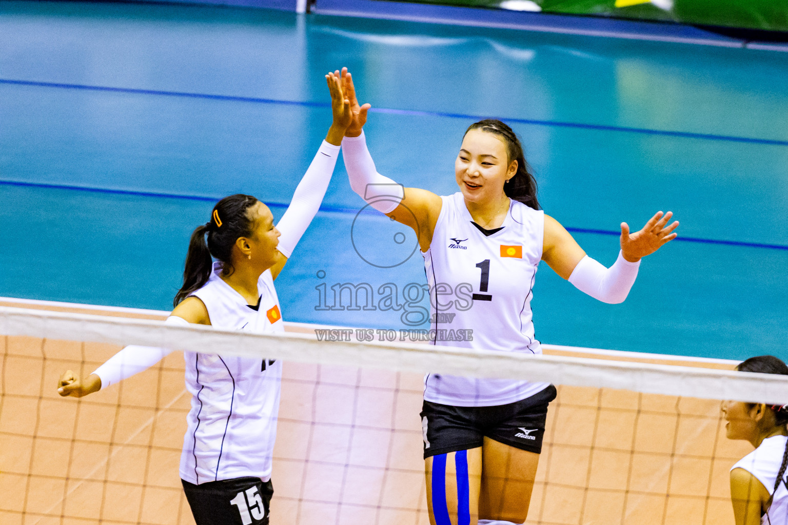 Kyrgyzstan vs Sri Lanka in Final of CAVA U20 Woman's Volleyball Championship 2024 was held in Social Center, Male', Maldives on 23rd July 2024. Photos: Nausham Waheed / images.mv