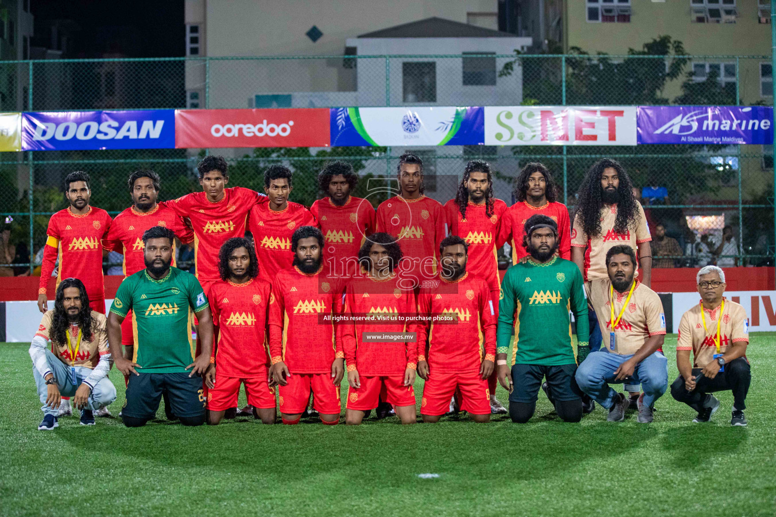 GA. Kondey vs GA. Dhaandhoo in Day 7 of Golden Futsal Challenge 2023 on 11 February 2023 in Hulhumale, Male, Maldives