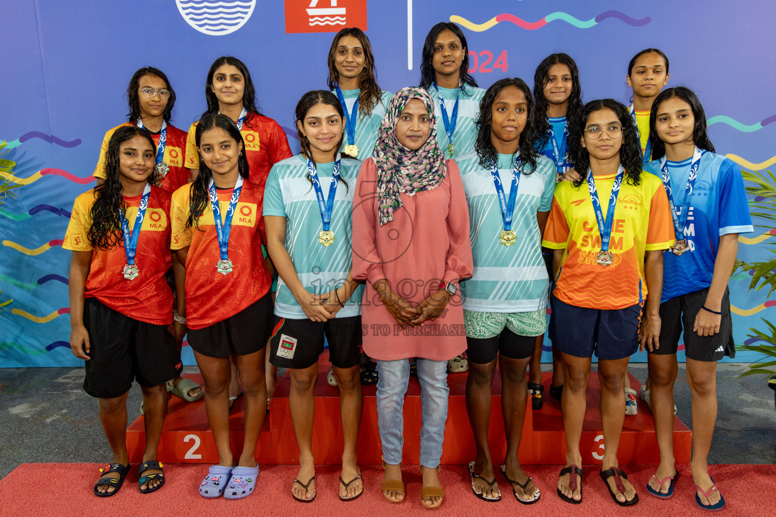 Day 6 of National Swimming Competition 2024 held in Hulhumale', Maldives on Wednesday, 18th December 2024. 
Photos: Hassan Simah / images.mv