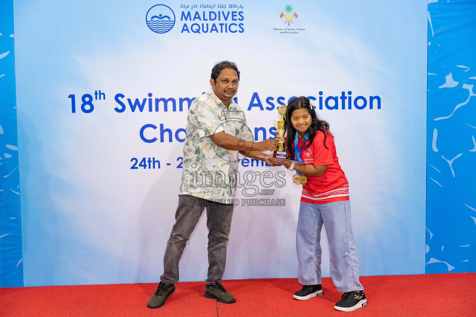 18th Swimming Association Championship 2025, Closing Ceremony was held on Saturday, 29th November 2025 at Swimming Track Hulhumale', Maldives. Photos: Areef Adam / images.mv