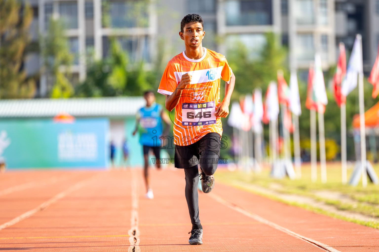 Day 4 of MWSC Interschool Athletics Championships 2024 held in Hulhumale Running Track, Hulhumale, Maldives on Tuesday, 12th November 2024. Photos by: Raaif Yoosuf / Images.mv