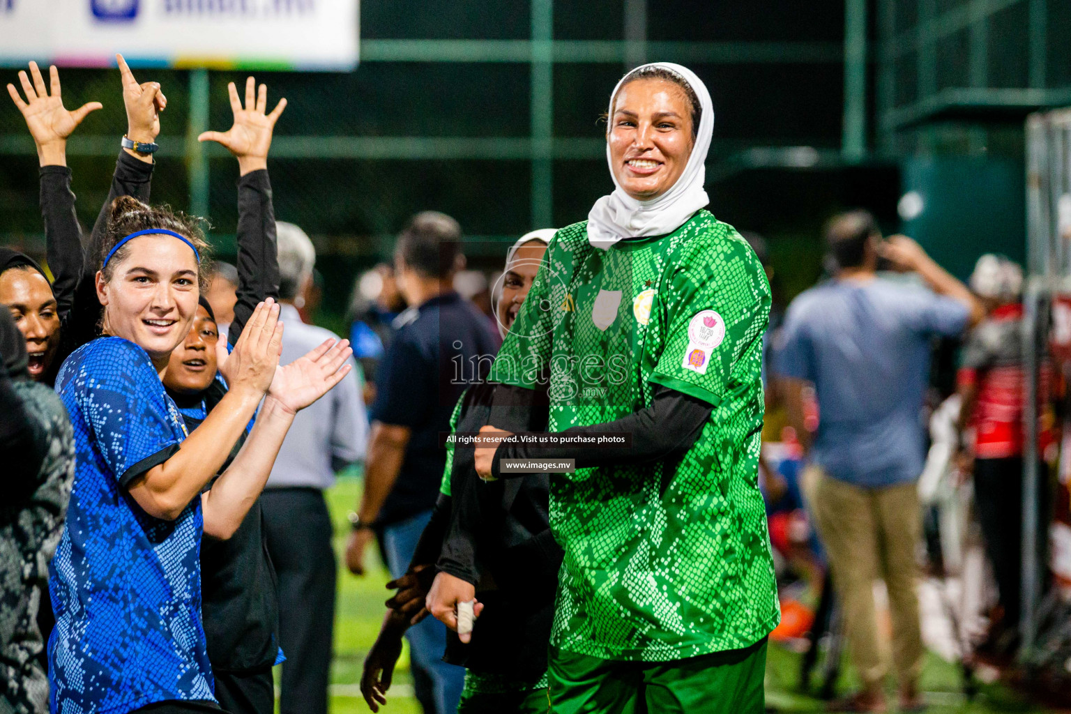 MPL vs Police Club in the Semi Finals of 18/30 Women's Futsal Fiesta 2021 held in Hulhumale, Maldives on 14th December 2021. Photos: Shuu Abdul Sattar / images.mv