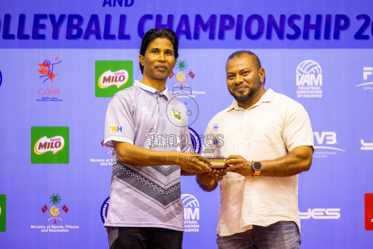 Police Club vs Club Wamco in the Final of Women's Division of National Volleyball Championship 2025 held in Male', Maldives on Sunday, 4th May 2025 at Social Center Indoor Hall Photos By: Nausham Waheed / images.mv