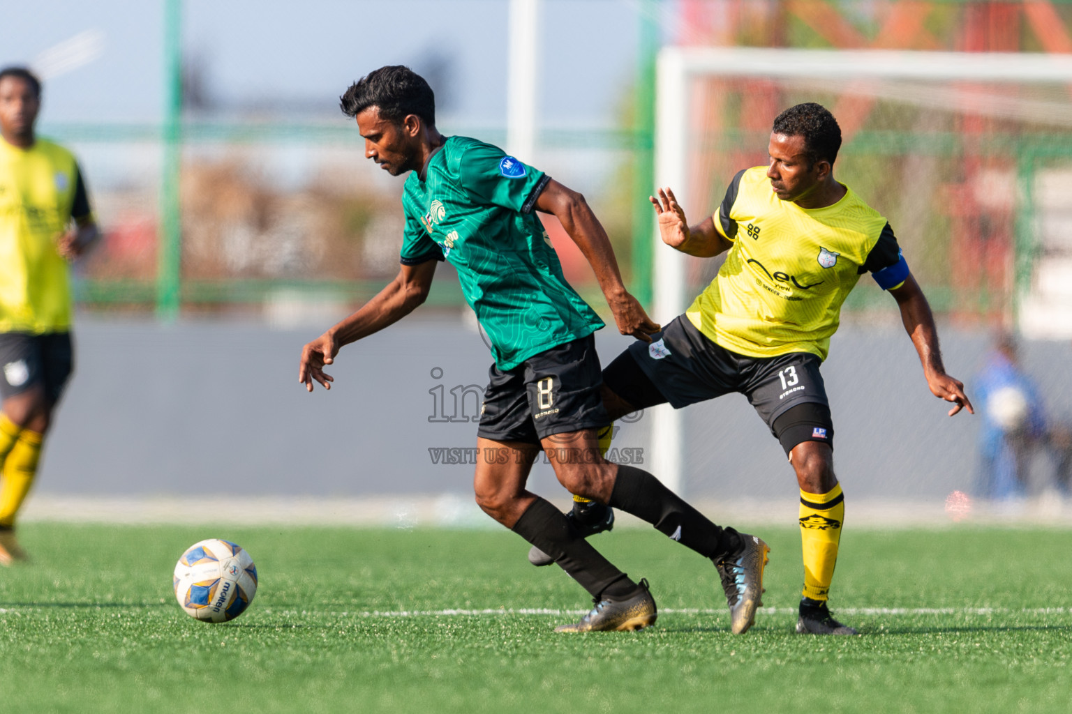 Baburu SC vs Kanmathi Juniors from Semi Final of Manadhoo Council Cup 2024 in N Manadhoo Maldives on Sunday, 25th February 2023. Photos: Nausham Waheed / images.mv