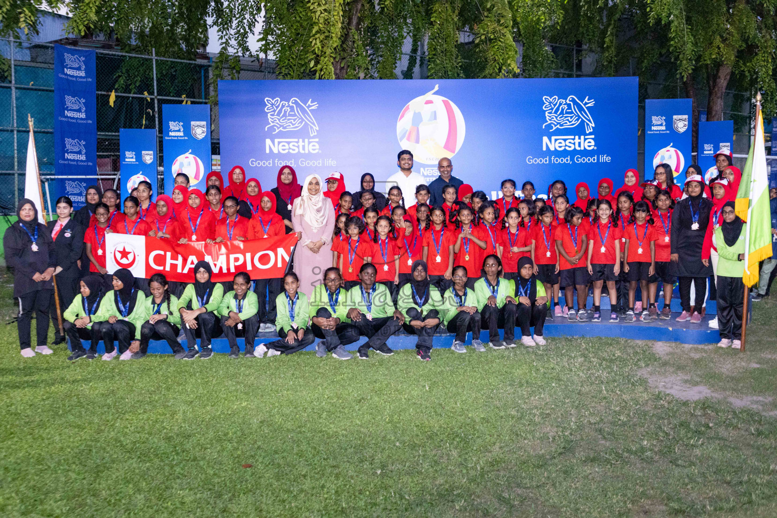 Day 3 of Nestle' Kids Netball Fiesta 2023 held in Henveyru Stadium, Male', Maldives on Saturday, 2nd December 2023. Photos by Nausham Waheed / Images.mv