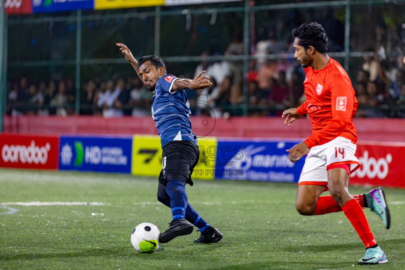 K. Gaafaru VS B. Eydhafushi on Day 36 of Golden Futsal Challenge 2024 was held on Wednesday, 21st February 2024, in Hulhumale', Maldives 
Photos: Hassan Simah/ images.mv