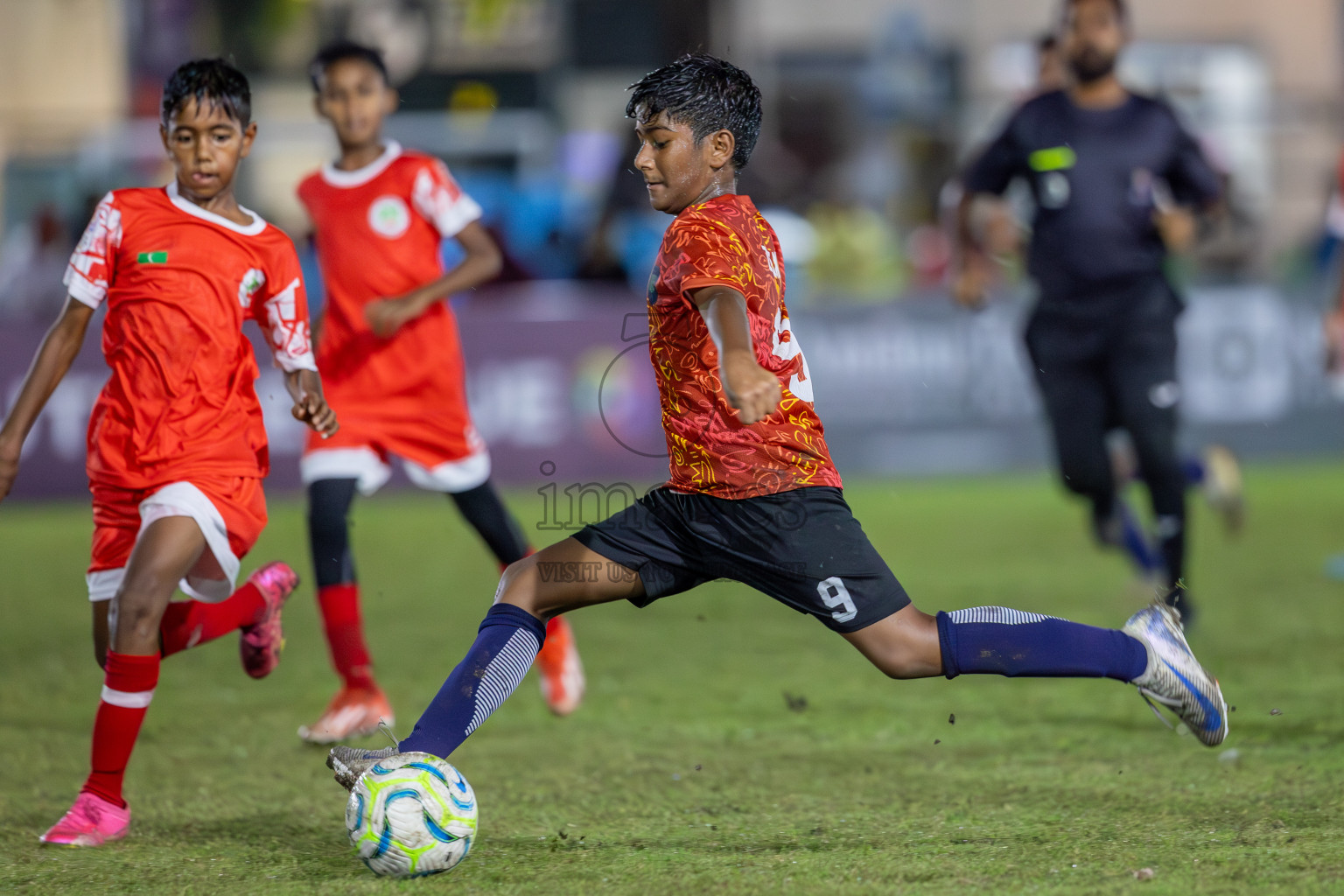 SUS vs Huriyya (U12) in Dhivehi Youth League 2024 - Day 2. Matches held at Henveiru Stadium on 22nd November 2024 , Friday. Photos: Shuu Abdul Sattar/ Images.mv