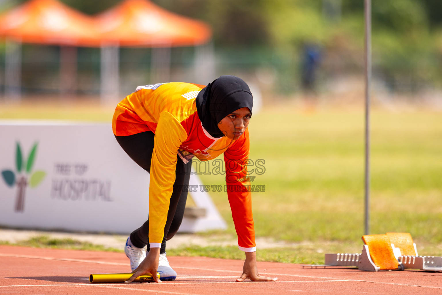 Day 5 of MWSC Interschool Athletics Championships 2024 held in Hulhumale Running Track, Hulhumale, Maldives on Wednesday, 13th November 2024. Photos by: Raif Yoosuf / Images.mv