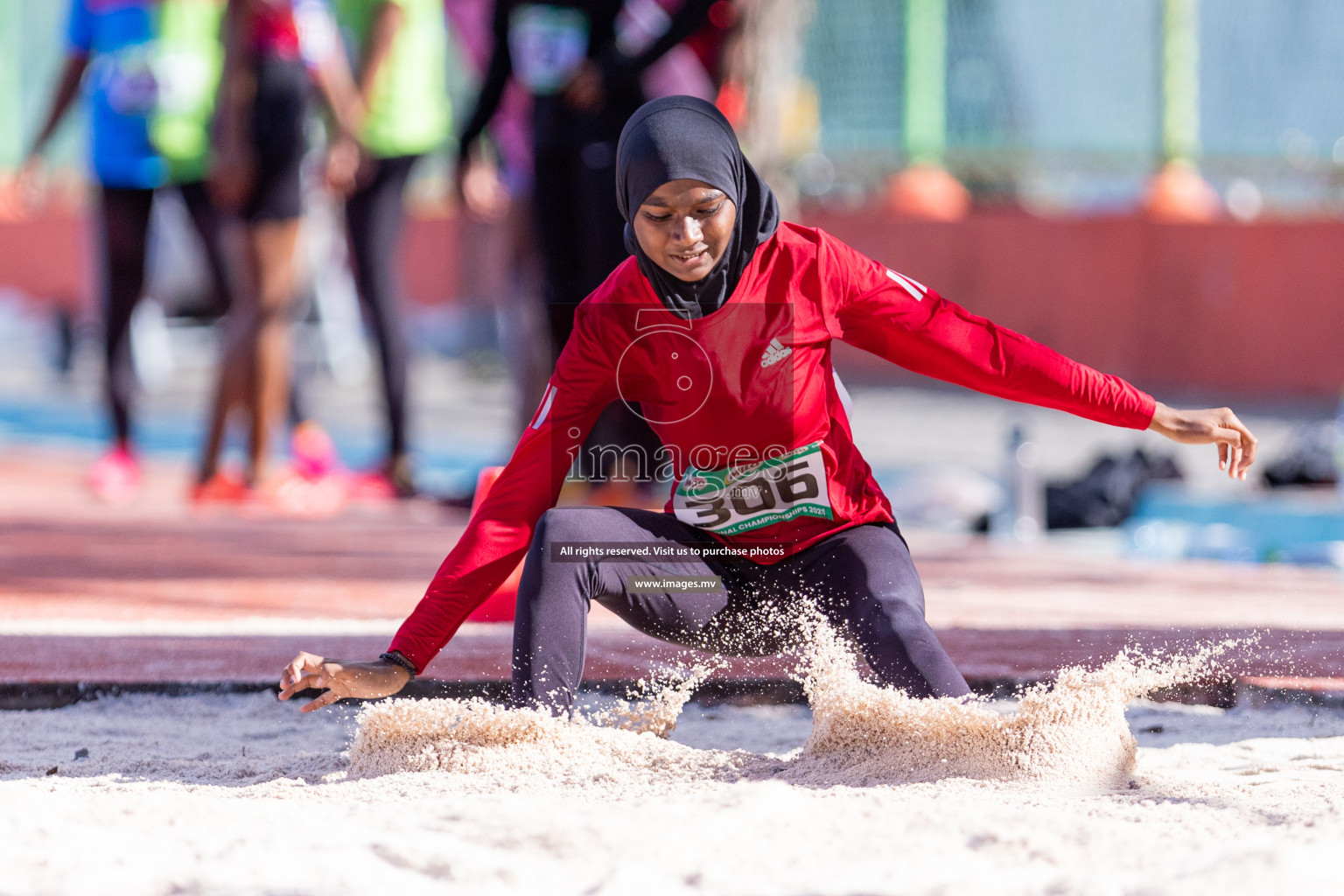 Day 2 of National Athletics Championship 2023 was held in Ekuveni Track at Male', Maldives on Saturday, 25th November 2023. Photos: Nausham Waheed / images.mv