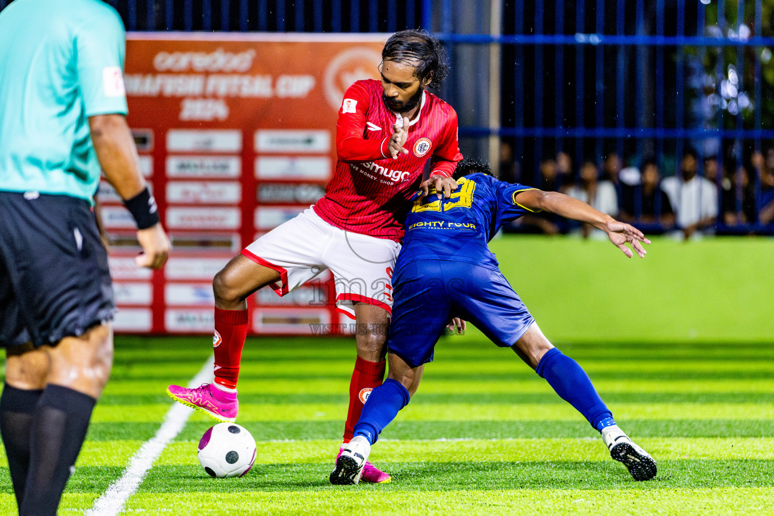 United V vs CC Sports Club in Semi Final of Eydhafushi Futsal Cup 2024 was held on Monday , 15th April 2024, in B Eydhafushi, Maldives Photos: Nausham Waheed / images.mv