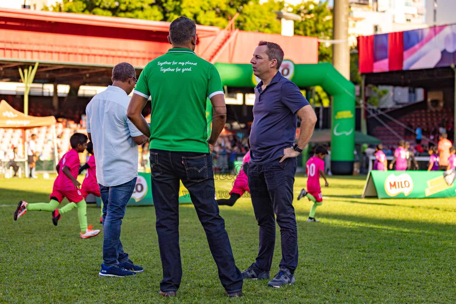 Day 1 of MILO Kids Football Fiesta was held at National Stadium in Male', Maldives on Friday, 23rd February 2024. 
Photos: Hassan Simah / images.mv