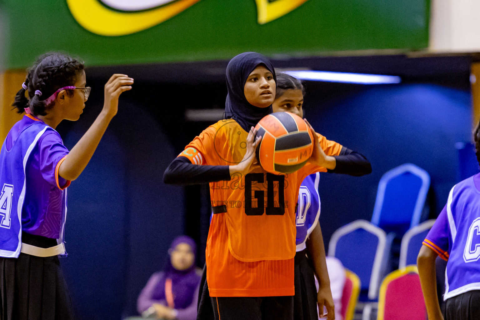 Day 8 of 25th Inter-School Netball Tournament was held in Social Center at Male', Maldives on Sunday, 18th August 2024. Photos: Nausham Waheed / images.mv