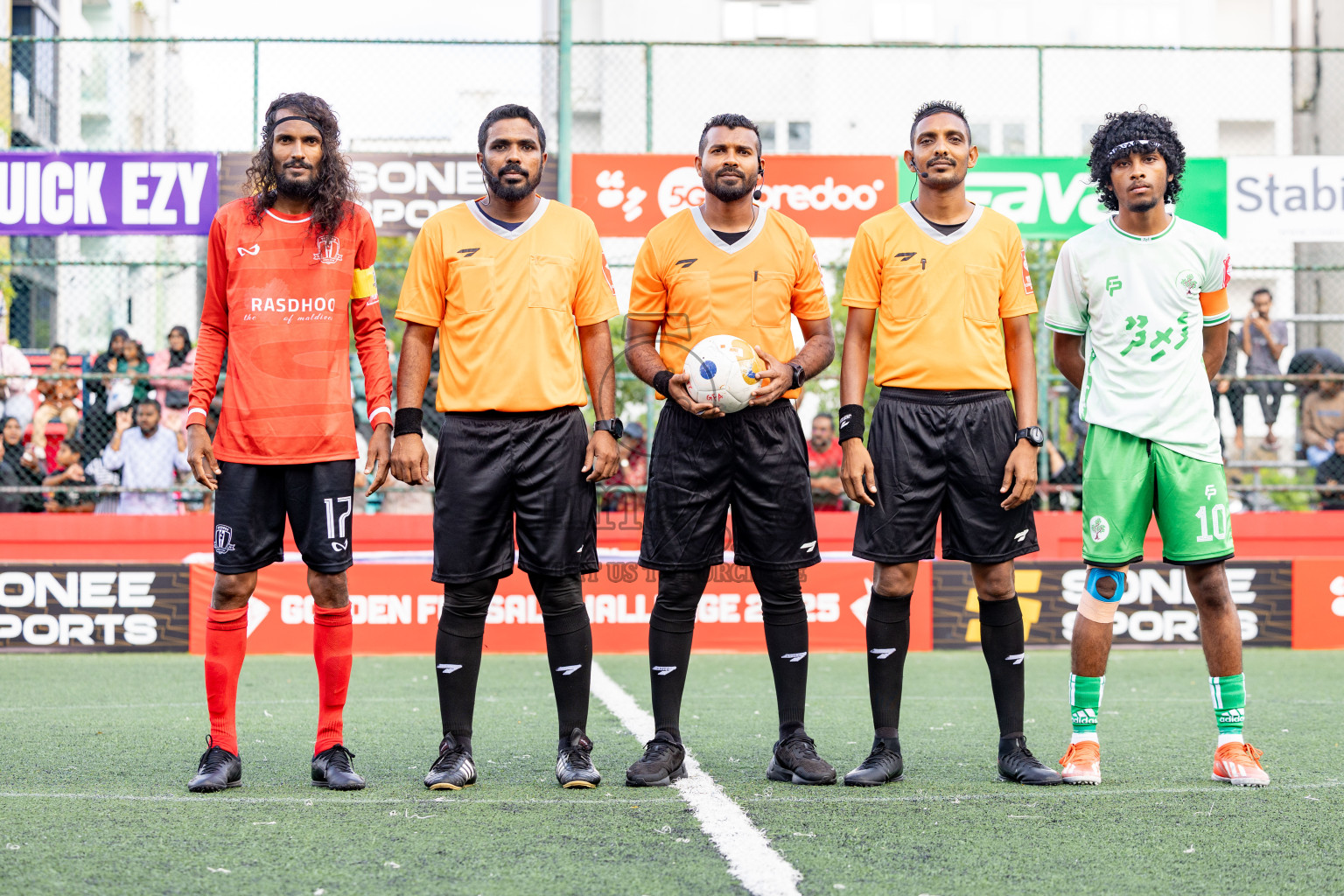 AA. Feridhoo VS AA. Rasdhoo in Day 7 of Golden Futsal Challenge 2025 was held on Saturday, 11th January 2025, in Hulhumale', Maldives Photos: Hassan Simah / images.mv