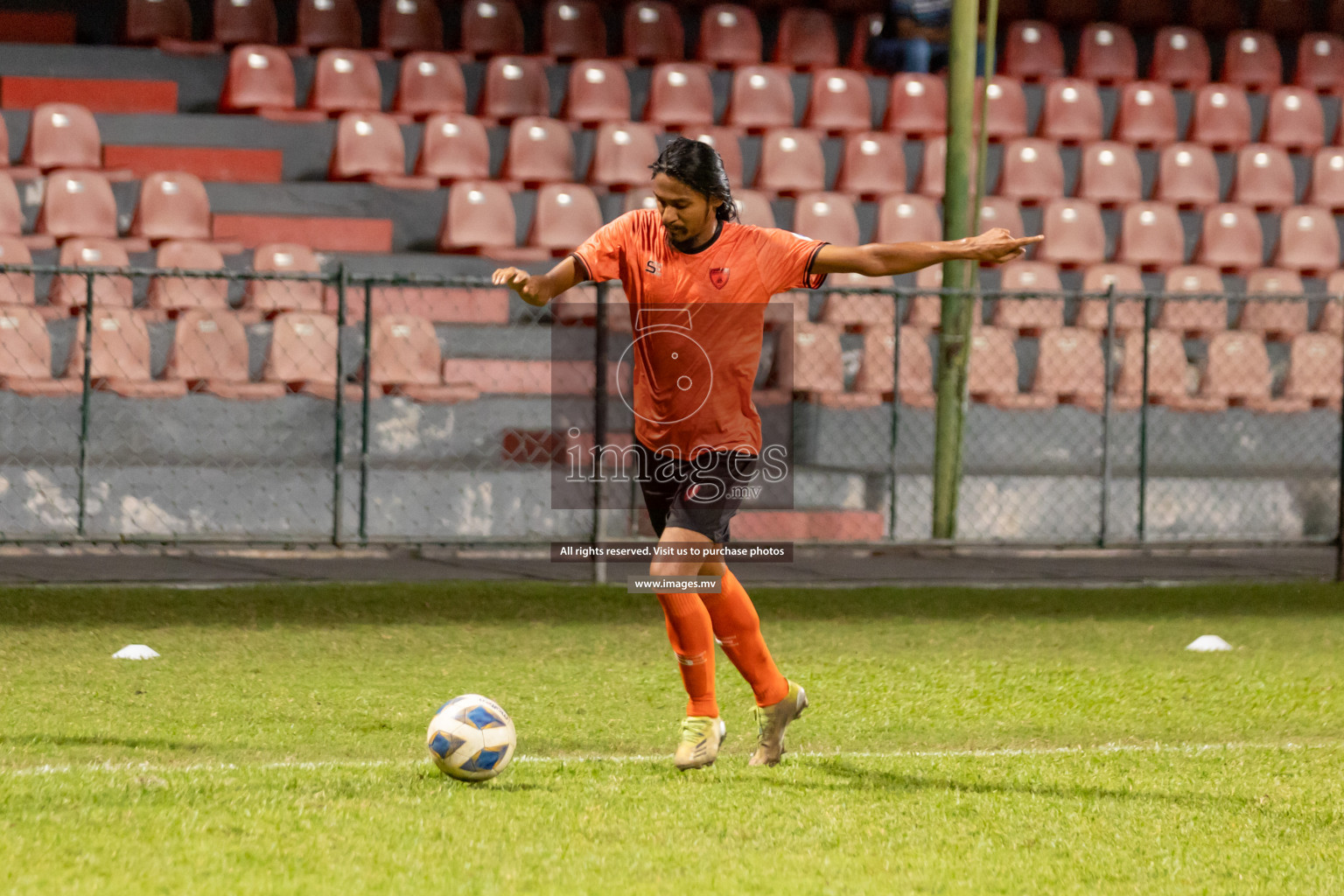 Club Eagles vs United Victory in Ooredoo Dhivehi Premier League 2021/22 on 07 July 2022, held in National Football Stadium, Male', Maldives