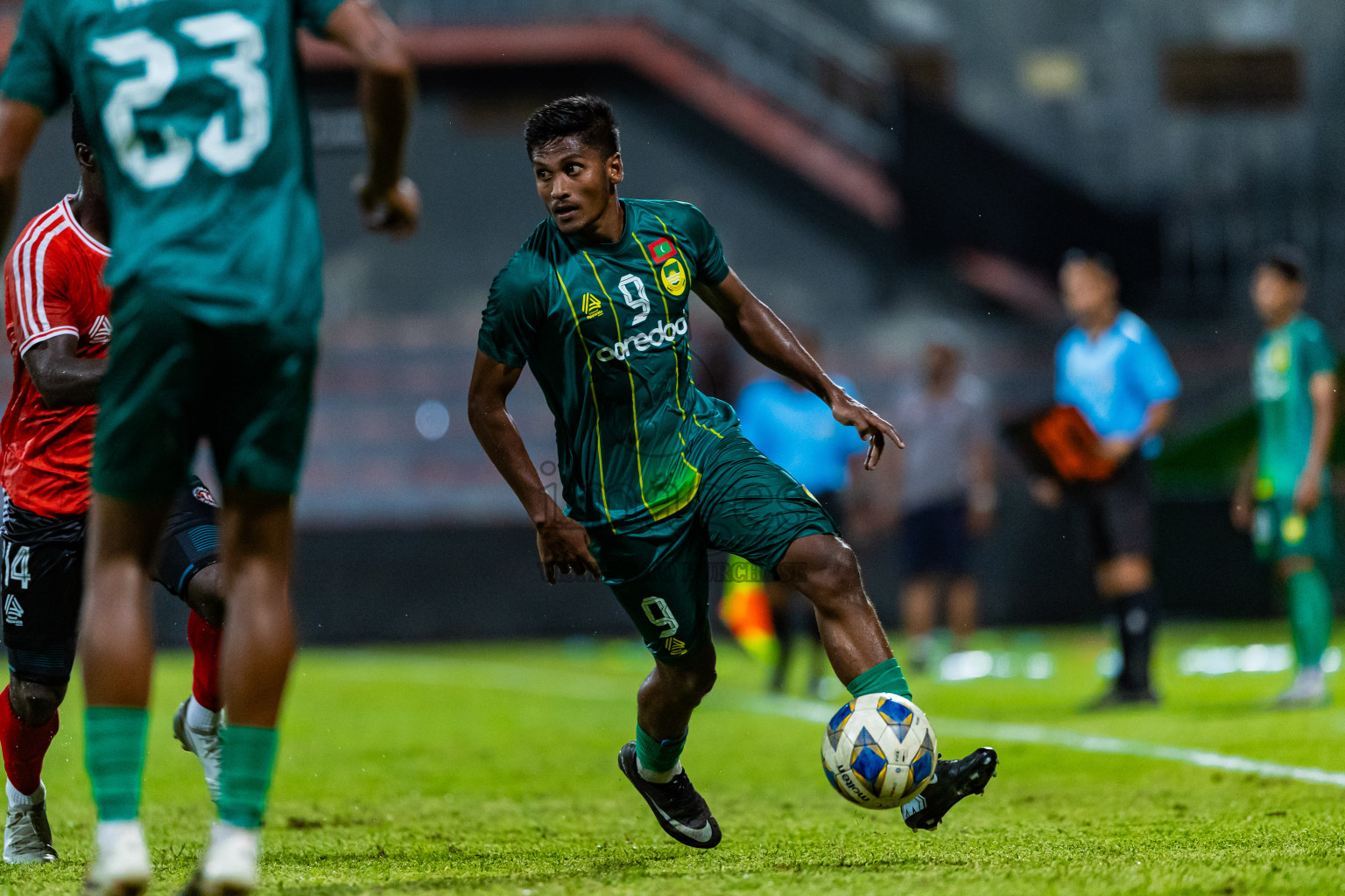 Maziya Sports & Recreation vs TC Sports Club in Dhivehi Premier League 2025/26 held in National Football Stadium, Male', Maldives on Wednesday, 24th September 2025. Photos: Areef Adam / Images.mv