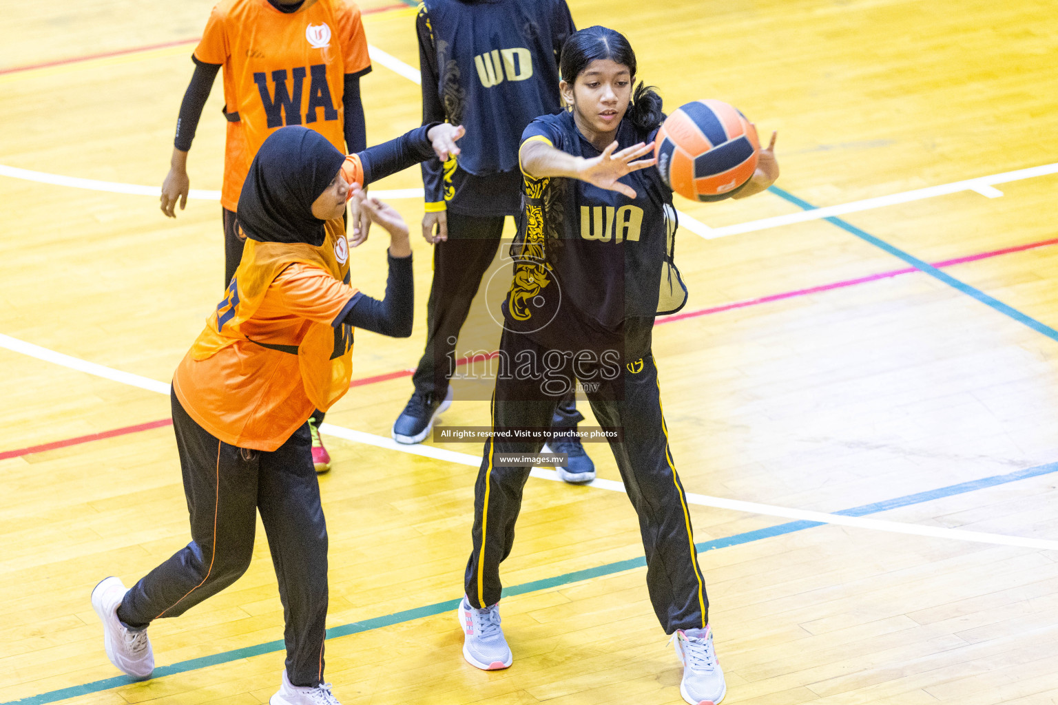 Day6 of 24th Interschool Netball Tournament 2023 was held in Social Center, Male', Maldives on 1st November 2023. Photos: Nausham Waheed / images.mv