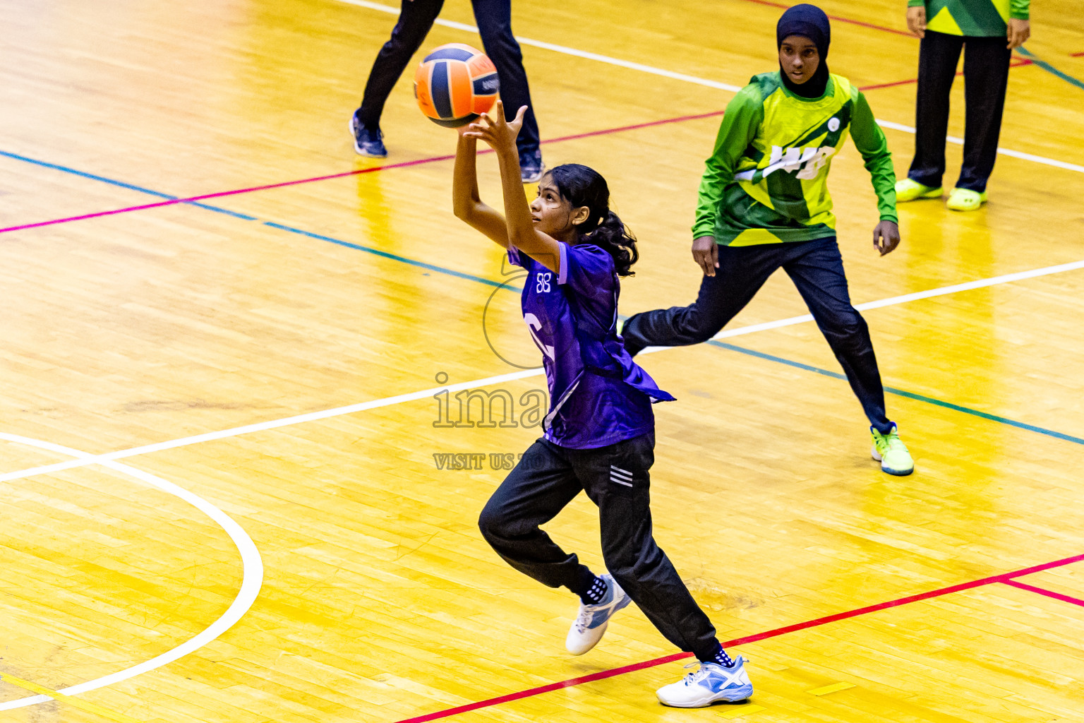 Day 7 of 25th Inter-School Netball Tournament was held in Social Center at Male', Maldives on Saturday, 17th August 2024. Photos: Nausham Waheed / images.mv