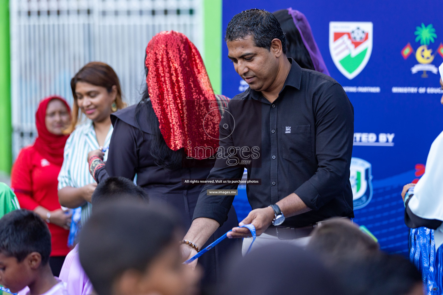 Day 4 of Nestle Kids Football Fiesta, held in Henveyru Football Stadium, Male', Maldives on Saturday, 14th October 2023 Photos: Nausham Waheed  / images.mv