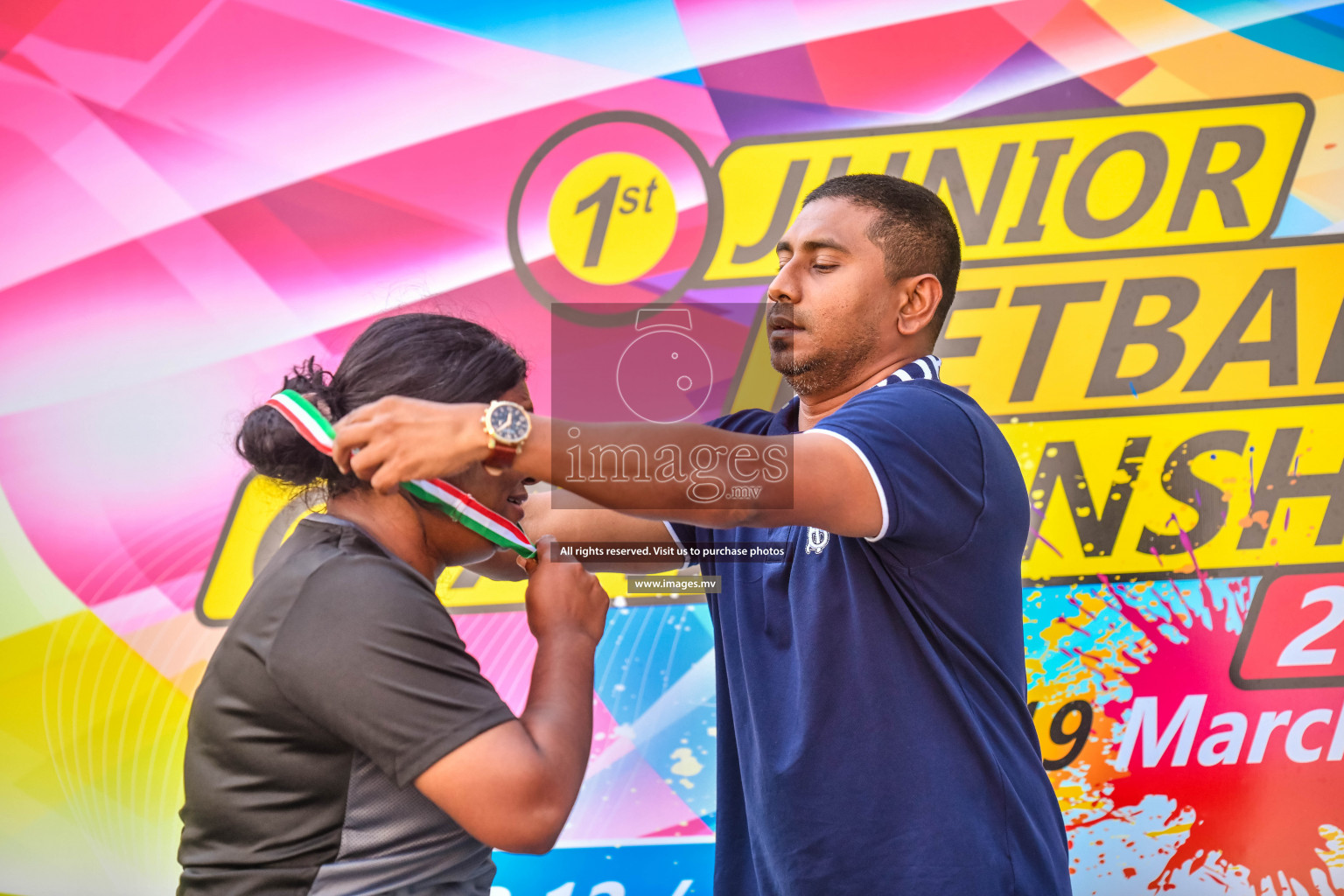 Final of Junior Netball Championship 2022 held in Male', Maldives on 19th March 2022. Photos by Nausham Waheed