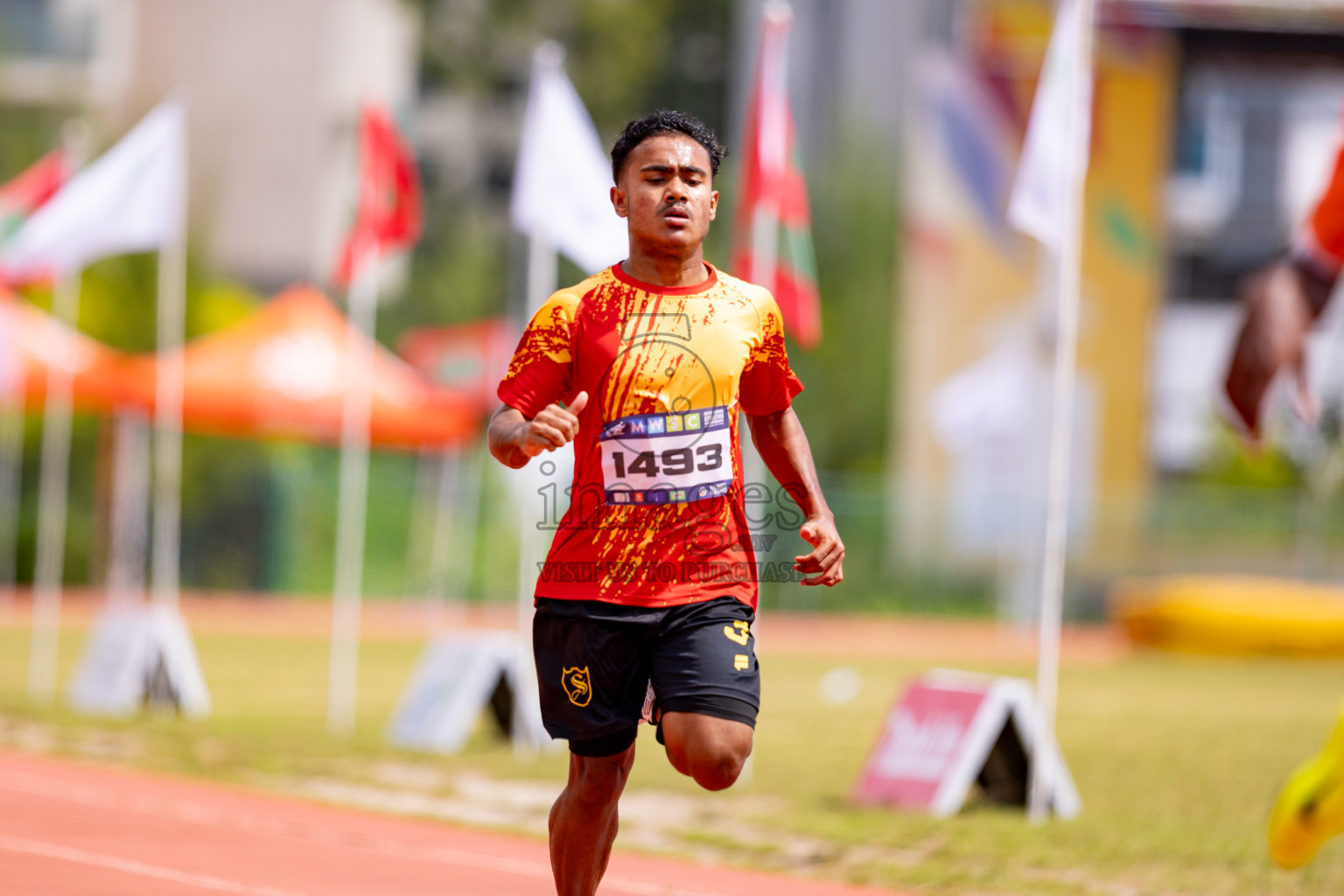 Day 3 of MWSC Interschool Athletics Championships 2024 held in Hulhumale Running Track, Hulhumale, Maldives on Monday, 11th November 2024. 
Photos by: Hassan Simah / Images.mv