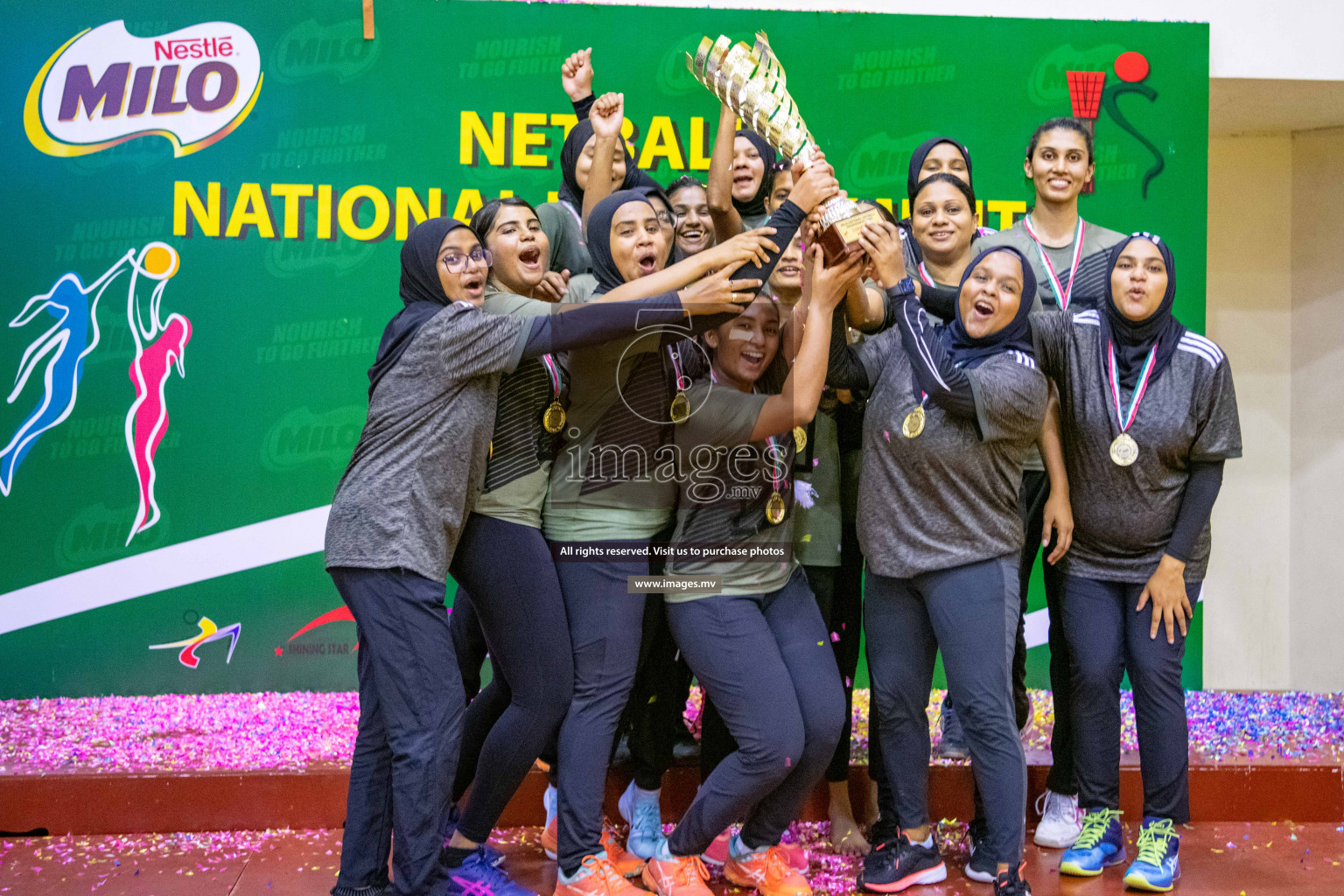 Kulhudhuffushi Youth & R.C vs Club Green Streets in the Finals of Milo National Netball Tournament 2021 (Women's) held on 5th December 2021 in Male', Maldives Photos: Ismail Thoriq / images.mv