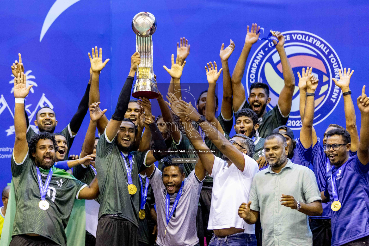 Final of Inter Company-Office Volleyball Tournament 2023 was held in Social Center, Male', Maldives on Saturday, 20th May 2023.  Photos: Ismail Thoriq / images.mv