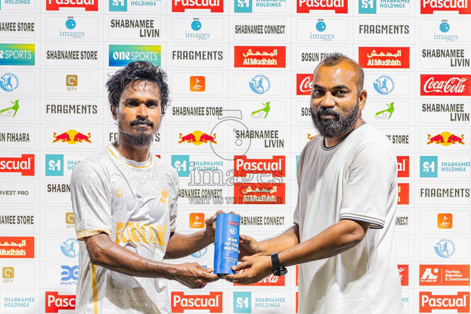 Lecrose VS BGSC in Day 4 - Fonadhoo Youth Futsal Challenge 2025 held in Fonadhoo Futsal Stadium, L. Fonadhoo, Maldives on Wednesday, 29th October 2025 Photos: Arif Rasheed / images.mv
