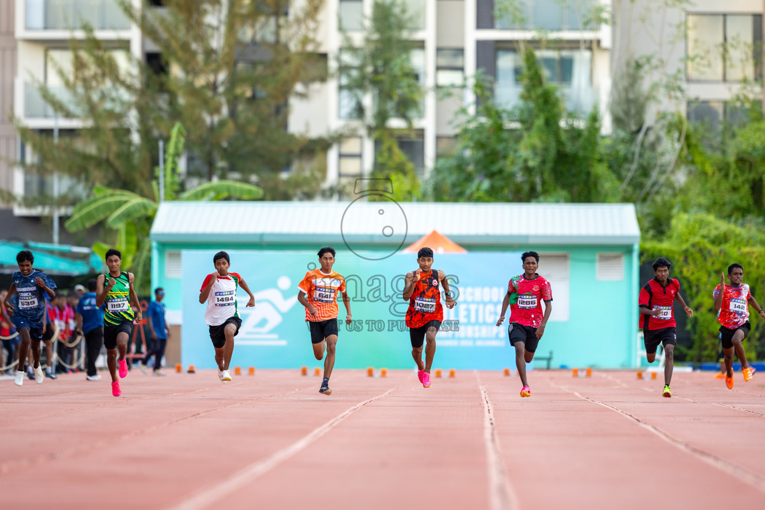 Day 1 of MWSC Interschool Athletics Championships 2024 held in Hulhumale Running Track, Hulhumale, Maldives on Saturday, 9th November 2024. Photos by: Ismail Thoriq / Images.mv