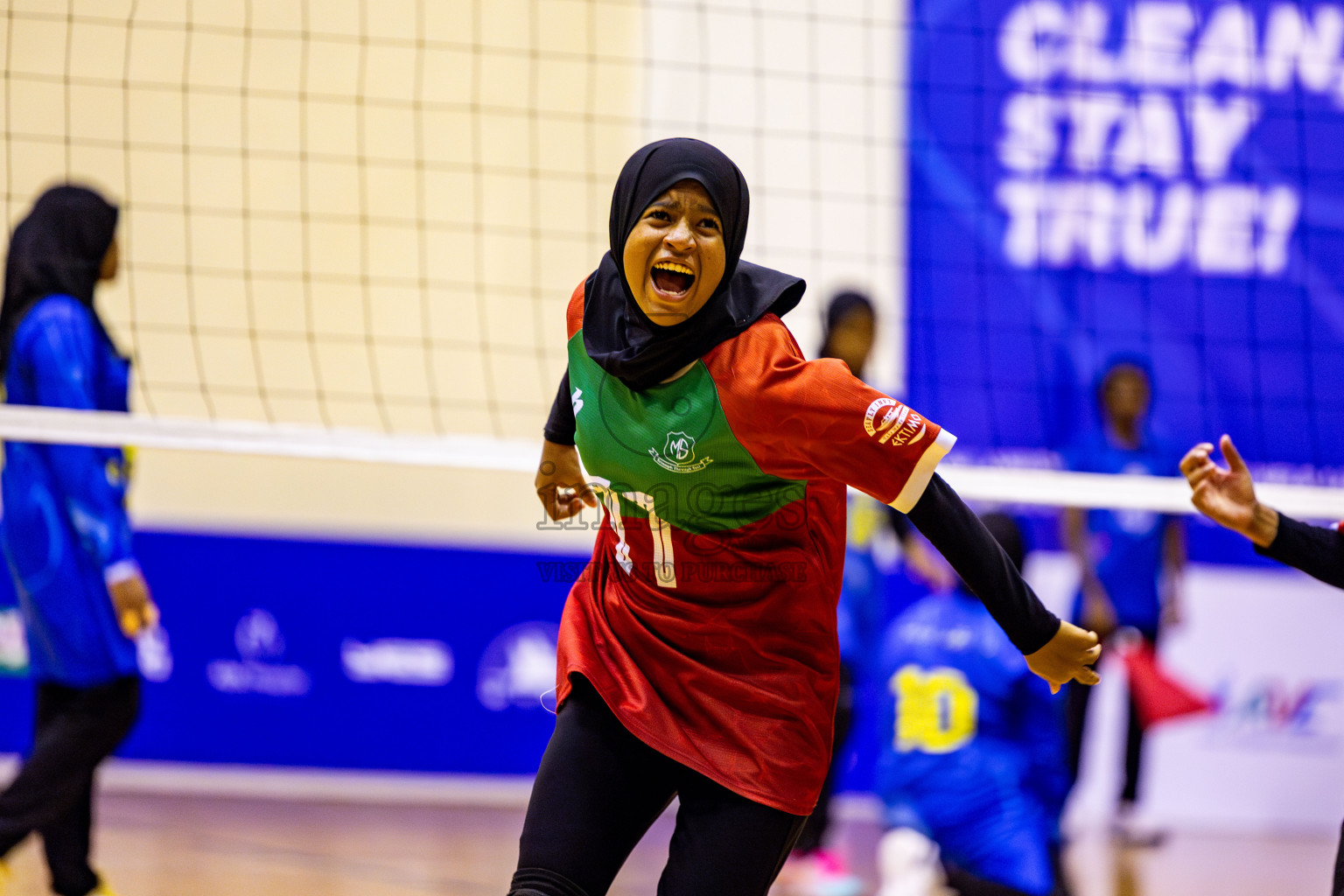 Finals of Interschool Volleyball Tournament 2024 was held in Social Center at Male', Maldives on Friday, 6th December 2024. Photos: Nausham Waheed / images.mv