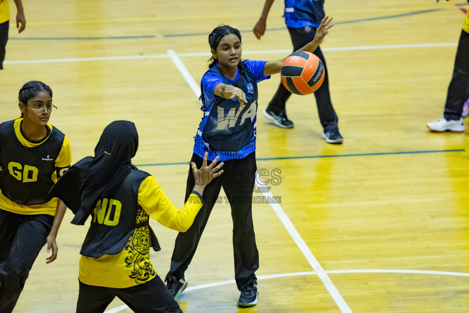 Day 12 of 25th Inter-School Netball Tournament was held in Social Center at Male', Maldives on Thursday, 22nd August 2024.